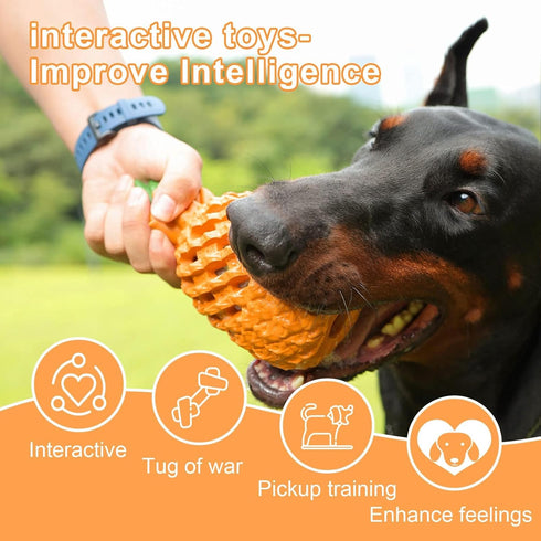 Indestructible Dog chew Toys: Puppy Toys with Pineapple Flavored - Pineapple Dog Toys for Aggressive Chewers Medium Breed....
