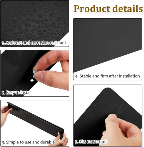 2 Pcs Gutter Valley Splash Guards Downspout Diverter Roof Rain Diverter Roofing Gutter Guards with 20 Screws Gutters for House Residential Flat Sh...