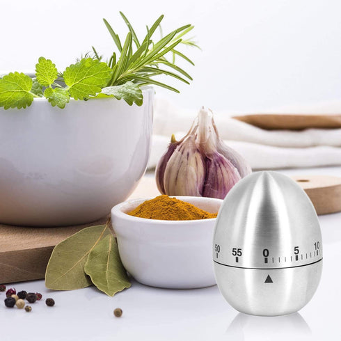 U/S Egg Kitchen Timer Cute Manual,Stainless Steel Metal Mechanical Visual Countdown Cooking Timer with Loud Alarm for Kids Cooking Tools...