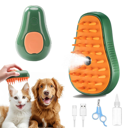 Cat Steam Brush, 3 in 1 Cat Brush for Shedding,Spray Cat Brush For Pets Grooming, Portable Pets Hair Removal Tool For Cats and Dogs, Pets Steamy B...