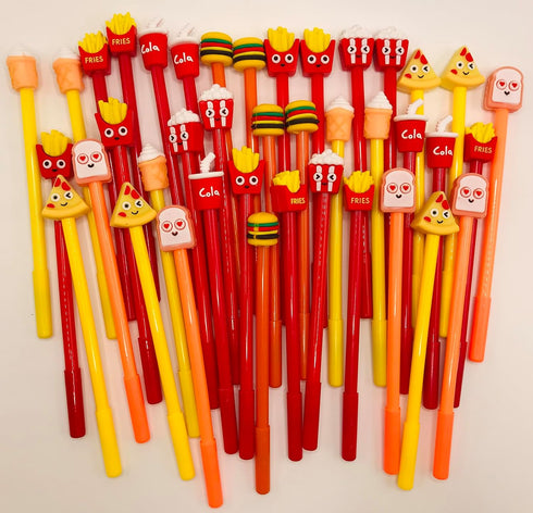 40 Pcs Cute Food Gel Ink Pens Fun Kawaii Pens Hamburger Writing Pens 0.5 mm Black Ink Cool Pens Novelty Fun Pens for Kids School Office Home Suppl...