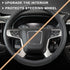 GIANT PANDA Steering Wheel Cover for GMC Sierra Acadia Terrain Yukon(Black+Gray Line-Standard Size)...