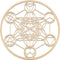 Fourth Level MFG 12" Platonic Solids, Sacred Geometry Wood Wall Art, Universe Elements Symbol, Zen Home Decoration for Yoga and Meditation, Good E...