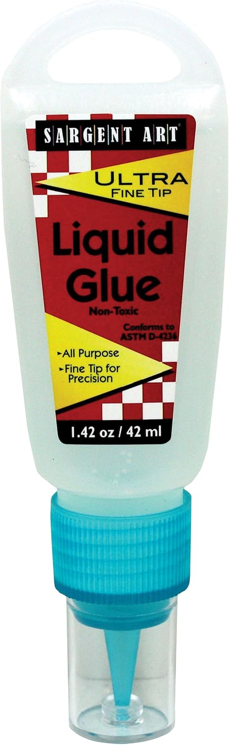 Sargent Art 97-0503 Ultra Fine Tip Liquid Glue Bottle...