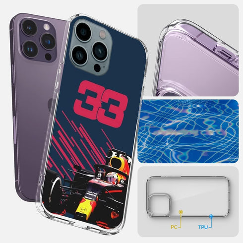 Personalize for Verstappen Max 2021 F1 1 Formula Phone Case Compatible with iPhone Samsung S22 Ultra Soft TPU Clear Slim Protective Phone Cover Tr...