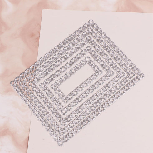 Yoseng Die Cuts for Card Making,Nesting Frame Die Cut,Card Frame Die Set,Paper Craft Die-Cuts,DIY Card Metal Punch Template, Scallops Border Class...