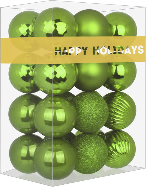 Lime Green 2.5" Christmas Balls Christmas Tree Decoration Ornaments Shatterproof Hanging Balls for Birthday Halloween Holiday Wedding Decorations ...