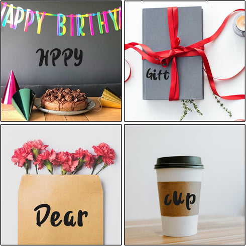 10 Sheets Waterproof Vinyl Letters Stickers, 1in 2in Self Adhesive Alphabet Stick Lower Case Letters Stickers Uppercase Letters Stickers for Craft...