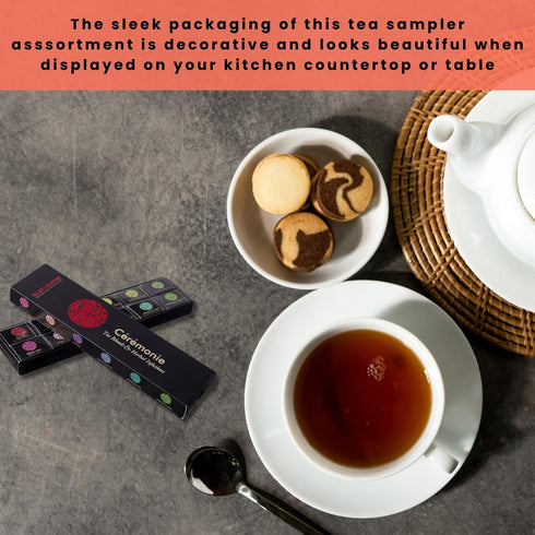 Ceremonie Tea Herbal Variety Pack - Kosher Set - Assorted Sampler With 12 Individually Wrapped Silky Mesh Herbal Bags - Single Serve Pouches...