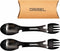 Ultimate 5-in-1 Camping Spork Set - Metal Sporks with Spoon, Fork, Hobo Knife, Bottle Opener and Can Opener - Essential Camping Utensils for Outdo...