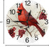 KiuLoam Winter Bird Round Wall Clock Silent Non Ticking Battery Operated Easy to Read for Student Office School Home Decorative Clock Art...
