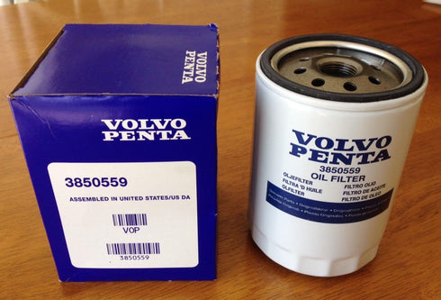 OEM Volvo Penta Oil Filter In-Line 4 Cylinder & Small Block V8 GM 3850559...