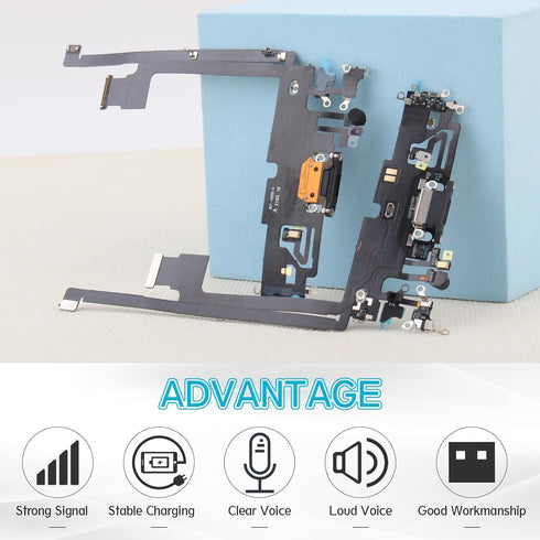 Dock Connector for iPhone 12 Pro Max USB Charging Port Flex Cable Replacement for iPhone 12 Pro Max Charger Dock Board Connector Assembly with Too...