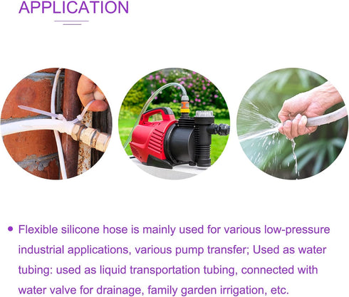 DMiotech 5/16"(8mm) ID 1/2"(12mm) OD 3.3 Feet Silicone Tube Purple Industrial Silicone Tubing for Water Air Pump...