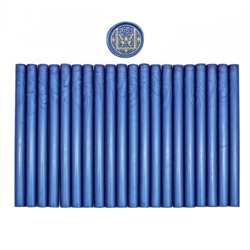 SWANGSA 20 Pieces Glue Gun Sealing Wax Sticks Navy Blue for Wax Seal Stamp, Great for Wedding Invitations, Cards, Envelopes, Wine Packages, Gift W...