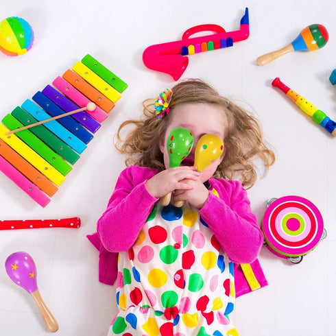 Sansheng 6 PCS Mini Fiesta Wooden Maracas Toys, Wooden Maracas Festival Painting, Wooden Carnival Maracas (Random Colors)...