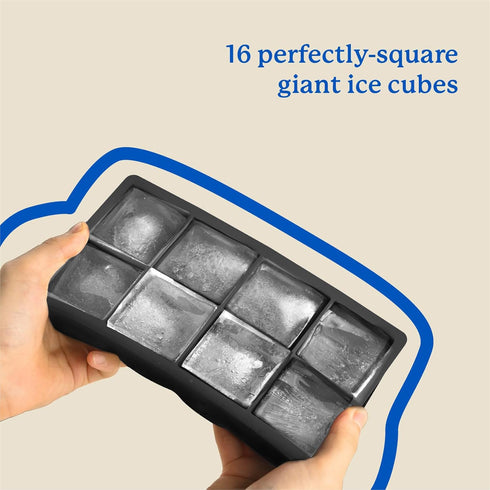 Samuelworld Large Silicone Ice Cube Tray Molds, 2-Pack, Big 2 Inch Cubes - BPA Free, Flexible, 8 Cavity Easy Release Slow Melting Ice for Whiskey,...