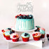 Silver Glitter Happy 25th Birthday Cake Topper - 25th Birthday Cake Topper, 25th Birthday Party Decoration...