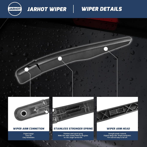 Rear Windshield Wiper Arm Blade Set Replacement for Ford Explorer 2011-2023 OEM Quality Back Windshield Wiper Blade,OE:BB5Z17526C...