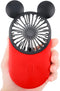 Cute Mouse Personal Mini Fan, Rechargeable Handheld USB Fan, 3 Adjustable Wind Speeds and Wearable Design, Portable Pocket Size for Indoor Or Outd...