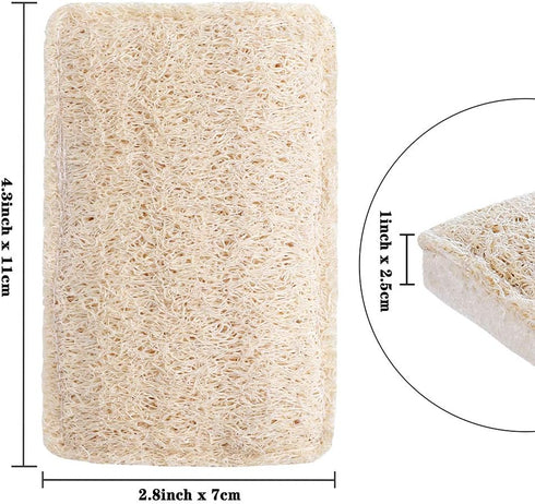 Upgrade Natural Loofah Kitchen Sponges 6 Pack, eco Friendly sponges for Dishes ,Reusable Kitchen sponges and scrubbers,luffa sponges Dish sponges ...