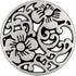 Bezelry 12 Pieces Vine Flower Metal Shank Buttons. 20mm (3/4 inch) (Antique Silver)...