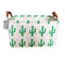 Square Canvas Toy Storage Bins Basket with Handle Collapsible Toy Organizer for Nursery Storage, Kid's Toy & Laundry, Gift Baskets(Green Cactus)...