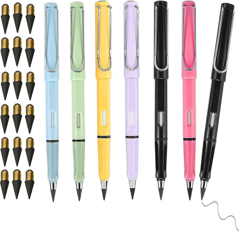 18pcs Everlasting Pencill Eternal Infinity Pencils Forever Inkless Pencils Magic Pencils With 30 PCS Nibs Technology Writing Pencil For School Off...