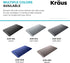 Kraus Self-Draining Silicone Dish Drying Mat or Trivet for Kitchen Counter in Dark Grey, KDM-10DG...
