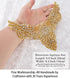 ShiDianYi Rhinestone Applique Gold Bridal Wedding Applique Crystal Pearl Diamante White Wedding Sash RA (AB Gold)...