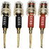 CESS-220 Pin Banana Plug to 4mm Female Banana Jack/Speaker Wire, 4 Pack (Braided-Type to 4mm)...