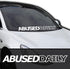 Abused Daily Full Sized Windshield Banner | Vinyl Decal/Sticker Graphic, Cursive/Script for Car and Truck Window Livery Accessory...