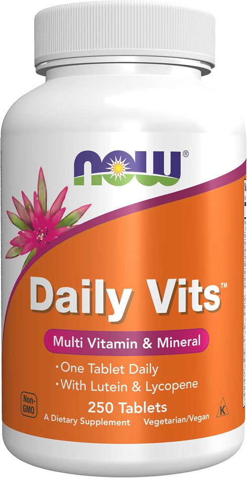 NOW Supplements, Daily Vits™, One Tablet Daily with Lutein & Lycopene, 250 Tablets...