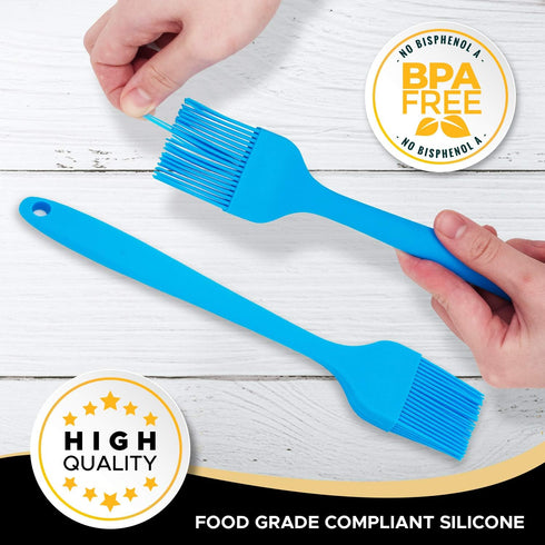 Silicone Pastry Brush - 2pcs Basting Brush for Cooking, Baking & BBQ - Easy to Clean Grill Brush - Heat Resistant Silicone Brush - Basting Brushes...
