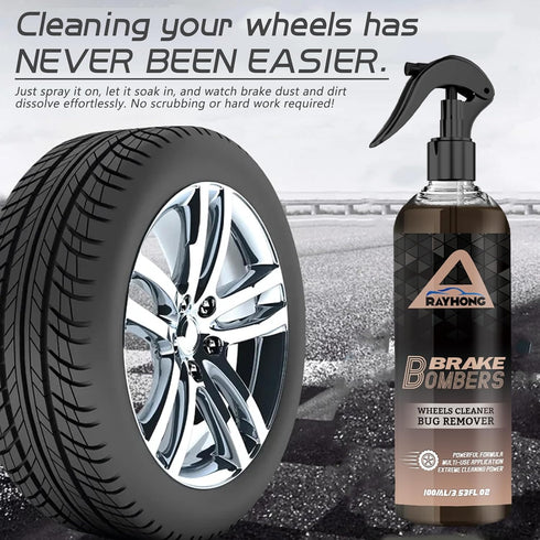 2PCS Brake Bombers Wheel Cleaner, Powerful Non-Acid Truck & Car Wheel Cleaner Spray, Perfect for Cleaning Wheels and Tires,Chrome, and Painted Whe...