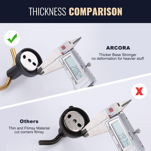 ARCORA Towel Hooks Black and Gold, SUS 304 Stainless Steel Double Wall Hooks, Heavy Duty Robe Hooks, Bathroom Towel Hooks for Wall...