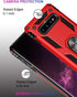 LUMARKE Samsung Galaxy S10 Plus Case, Red, Military Grade, 16ft. Drop Tested, Magnetic Ring Kickstand, Compatible with Car Mount Holder Protective...