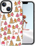 Christmas Case for iPhone 13 Mini,Girly Cute Gingerbread Men Phone Case,Soft TPU Back Scratch Resistant Anti-Drop Bumper Clear Phone Cover Slim Fi...