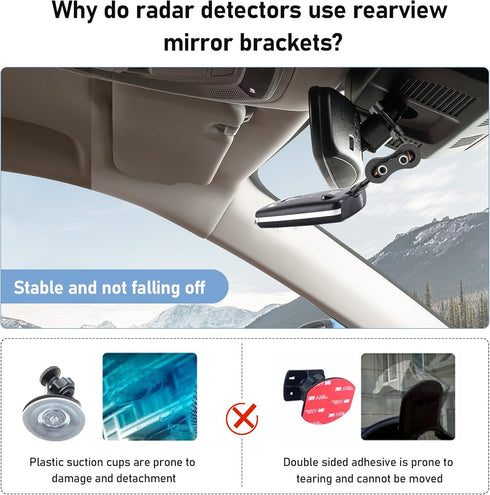 Radar Mount Mirror Mount Bracket for Escort MAX,MAX2,Older(2015-2019) MAX 360 Radar Detector?Not for 2020 Max360 or MAX360C?...