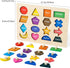 Shape Puzzles Wooden Puzzles for Toddlers, Peg Puzzle Montessori Shape Sorter Toys Wooden Shape Board Puzzles, Preschool Learning Educational Toy ...
