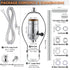 Lamp Making Kit,Make a Lamp or Repair Kit,3-Way Lamp Socket with Matching Cord Lamp Harp Set,Lamp Wiring Kit for Table Floor Lamp,Essential Hardwa...