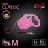 FLEXI New Classic Retractable Dog Leash (Tape), Ergonomic, Durable and Tangle Free Pet Walking Leash for Dogs, 16 ft, Medium, Pink...