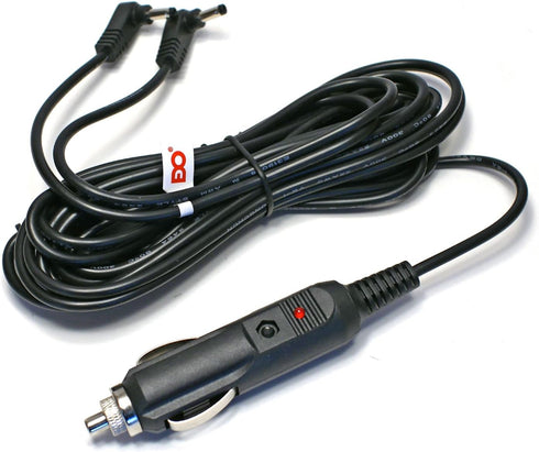 EDO Tech 11' Long Dc Vehicle Adapter Car Charger Power Cord for All Sylvania Insignia 7" 9" 11" Dual Screen Portable DVD Player...