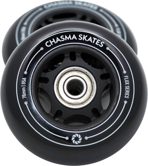 Flux 2 76mm RipStik Wheels 85A for Ripsurf Caster Board, RipStik Wave Board, or Crazy Cart Wheels Replacement, 2 Pack with Bearings...