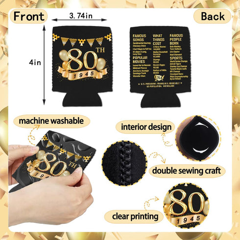 80th Birthday Decorations for Men Women, 80th Party Decorations, 80th Birthday Party Supplies, 80th birthday party favors, 80th Birthday Party Bev...