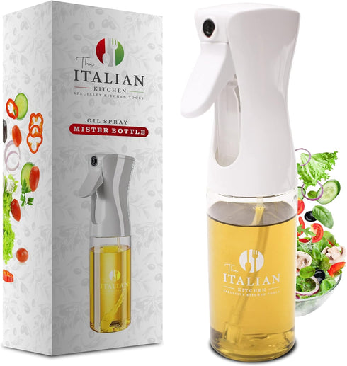 The Italian Kitchen Advanced Olive Oil Spray Bottle for Cooking - Oil Sprayer for Air Frying, Salad Dressing Mister, and More...