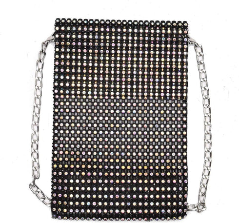 AIBEARTY Women Girls Sparkly Rhinestone Cell Phone Purse Mini Crossbody Bag Evening Clutch Shoulder Bag with Metal Chain...