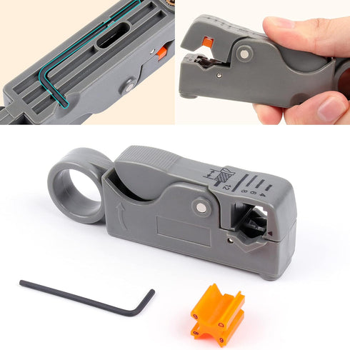 Knoweasy Compression Tool Kit - Coaxial Cable Crimper, Cutter with 20pcs Connectors - Professional Coax Tool Set for RG59/RG6 Coaxial Compression ...