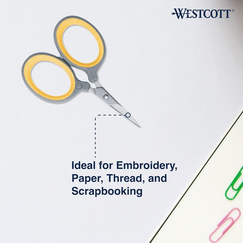 Westcott 2.5" Fine-Tip Craft Scissors with Titanium-Bonded Blades for Crafting, Sewing & More...