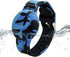 Waterproof AirTag Bracelet for Kids, Soft Silicone Air Tag Hidden Holder Case Compatible with Apple Airtag, Adjustable Anti-Lost Printed Strap GPS...